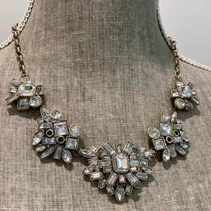 Rhinestone Cabachon Statement Necklace